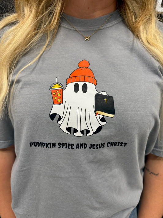 Pumpkin Spice and Jesus Christ Tee