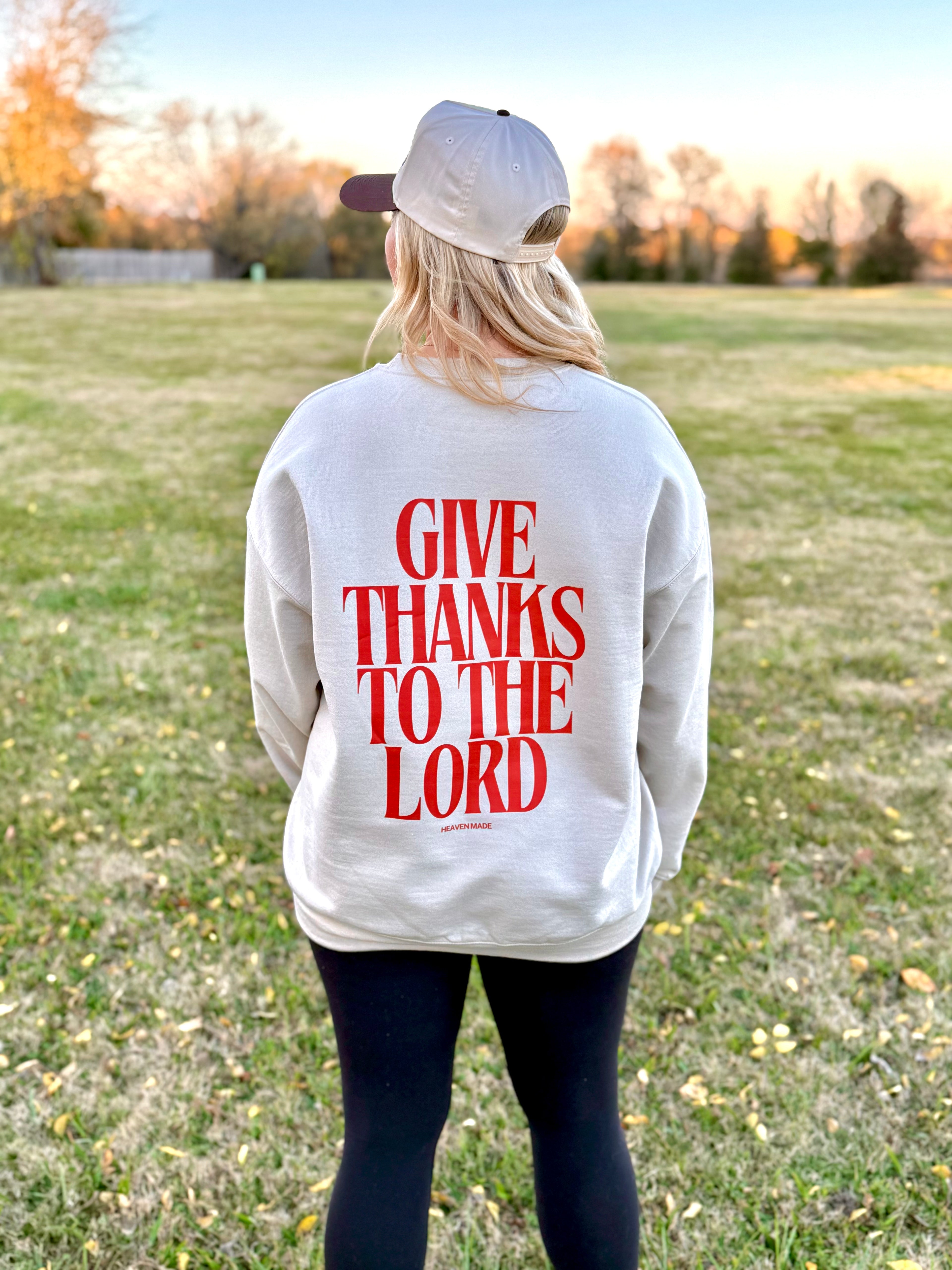 Give Thanks Crew Neck Sweatshirt