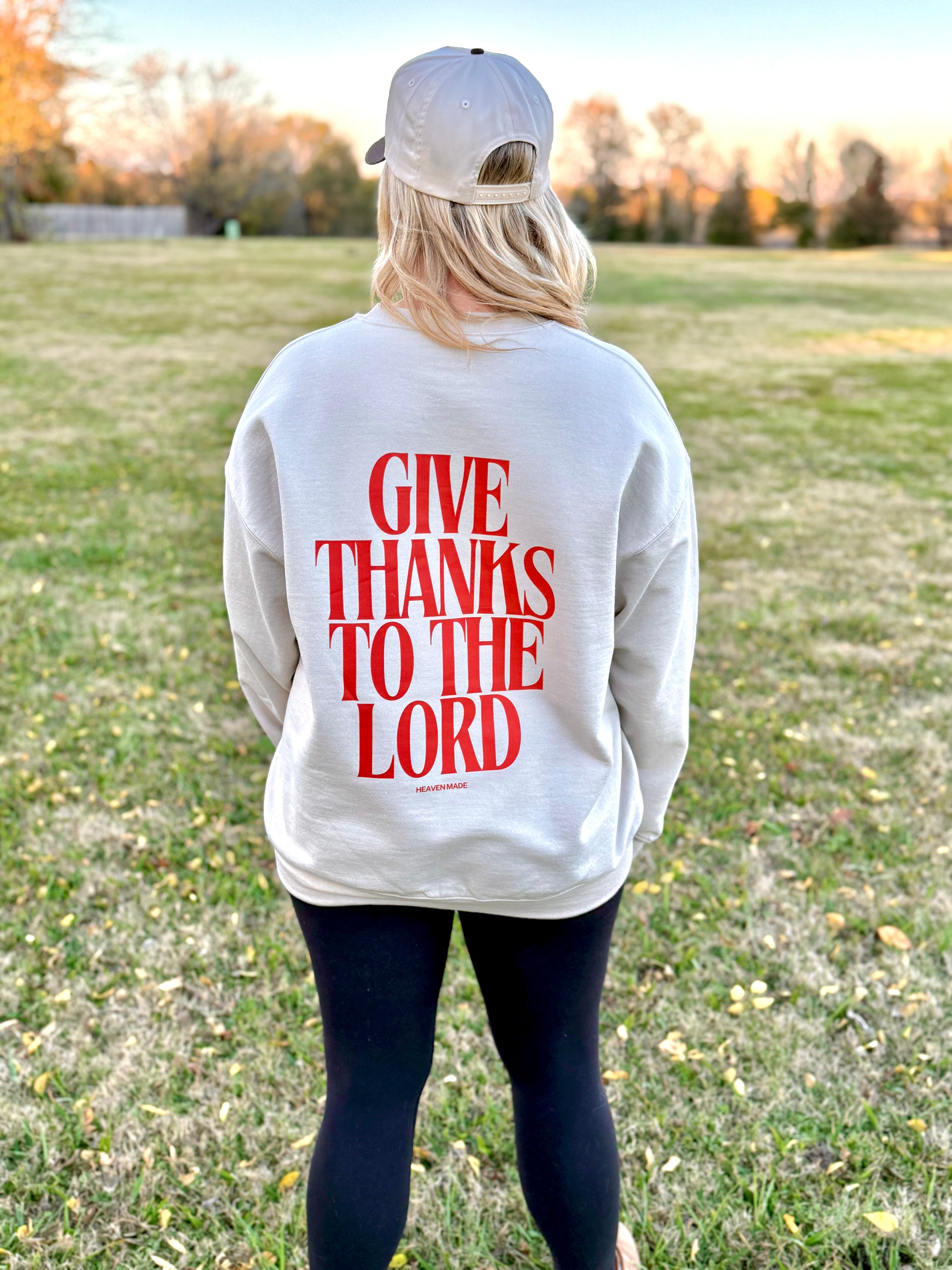 Give Thanks Crew Neck Sweatshirt