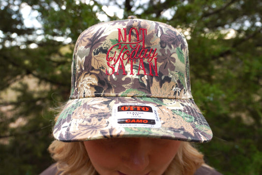 Not Today Satan Trucker Hat
